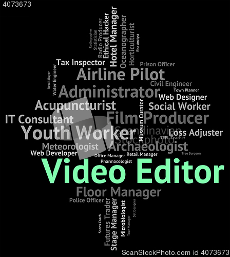 Image of Video Editor Means Motion Picture And Editing