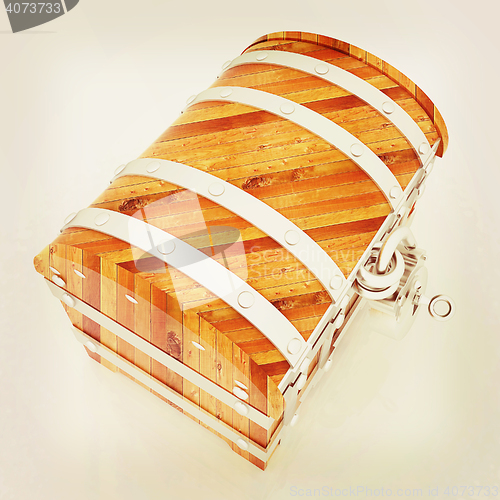Image of The chest. 3D illustration. Vintage style.