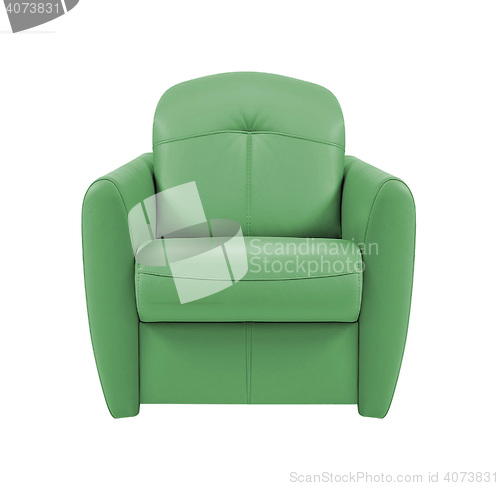 Image of green leather chair