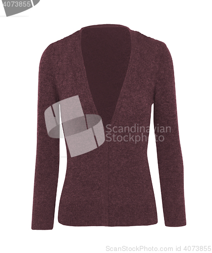 Image of warm knitted sweater isolated