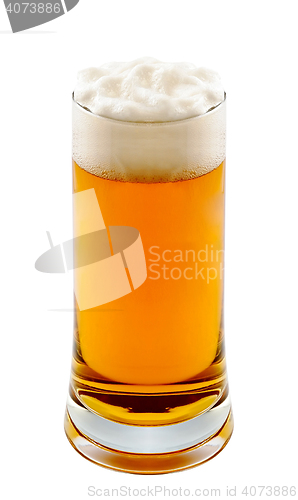 Image of Frosty glass of light beer