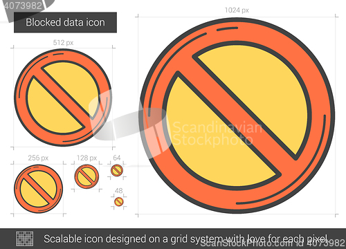 Image of Blocked data line icon.