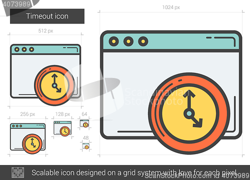 Image of Timeout line icon.