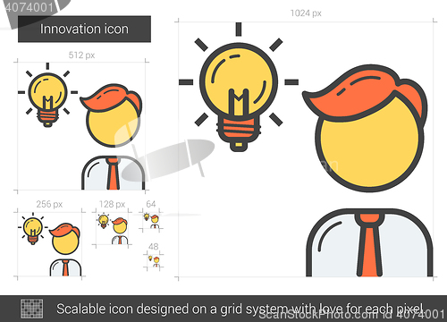 Image of Innovation line icon.