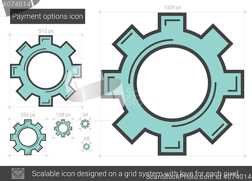 Image of Payment options line icon.