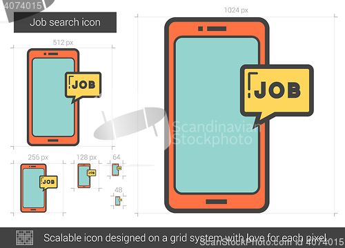 Image of Job search line icon.