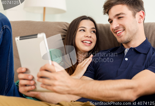 Image of Watching something on a tablet