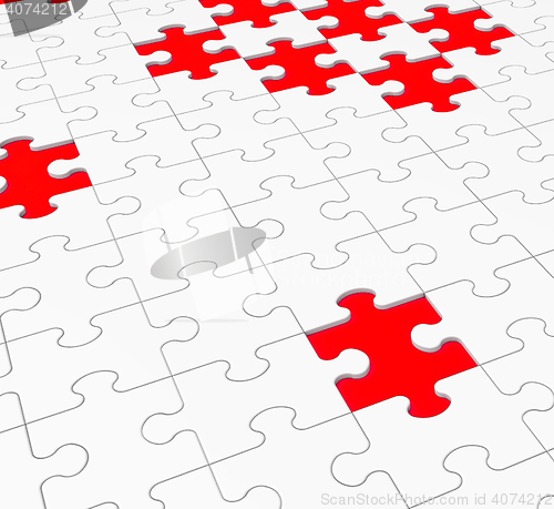 Image of Unfinished Puzzle Shows Gaps And Holes