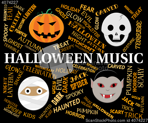 Image of Halloween Music Indicates Trick Or Treat And Autumn