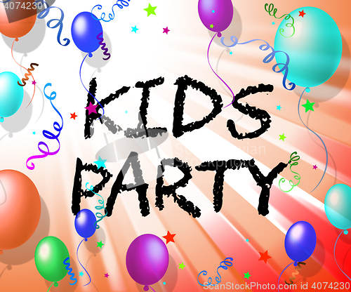 Image of Kids Party Represents Fun Child And Youngsters