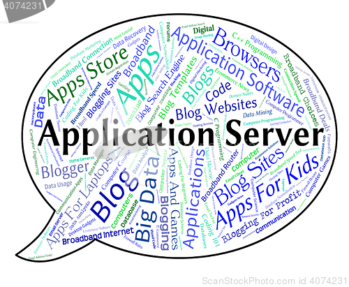Image of Application Server Shows Words Text And Applications