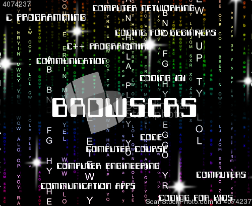 Image of Browsers Word Shows Computer Webpage And Computers