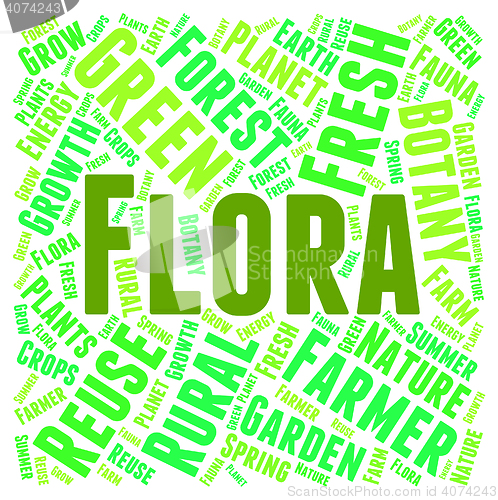 Image of Flora Word Indicates Plant Life And Areas