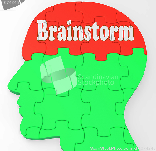 Image of Brainstorm Shows Mind Thinking Clever Ideas