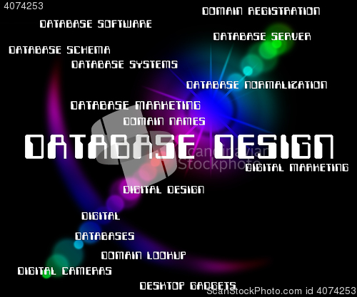 Image of Database Design Represents Word Computing And Designers