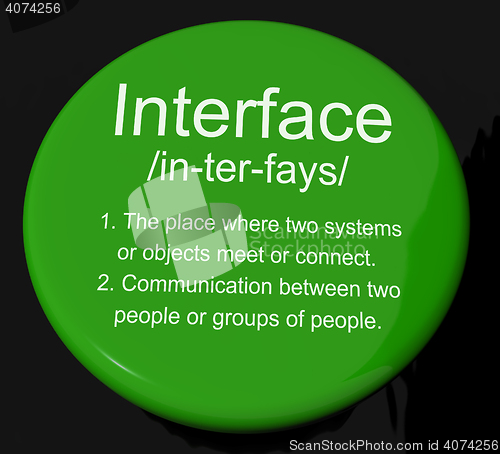 Image of Interface Definition Button Showing Control Connection And Inter