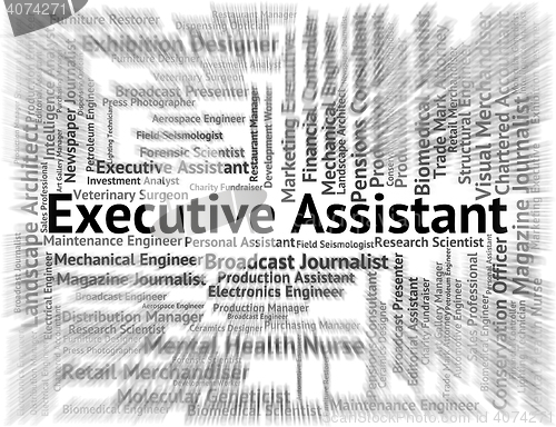 Image of Executive Assistant Means Senior Manager And Pa