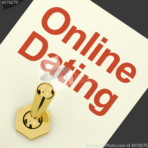 Image of Online Dating Switch On Showing Romance And Love