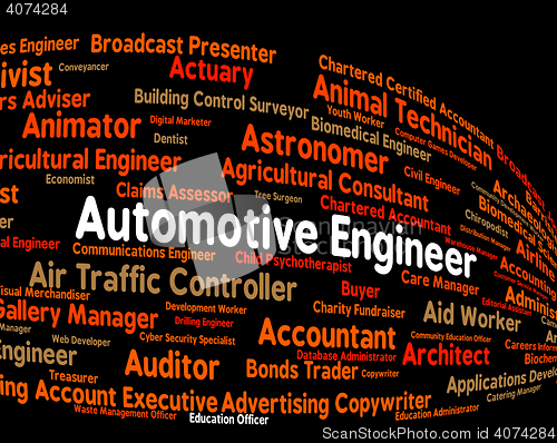 Image of Automotive Engineer Represents Position Motor And Automobile