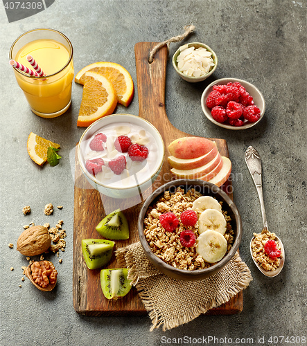 Image of healthy breakfast products