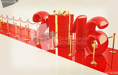 Image of Happy new 2016 year on New Year\'s path to the success. 3D illust