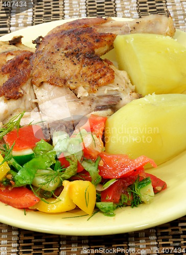 Image of Chicken and salad