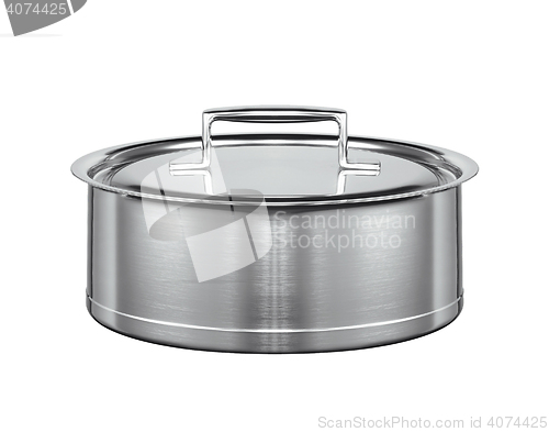 Image of stainless pan on white