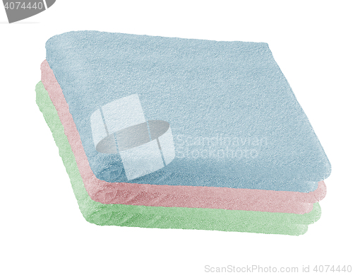 Image of towels isolated on white