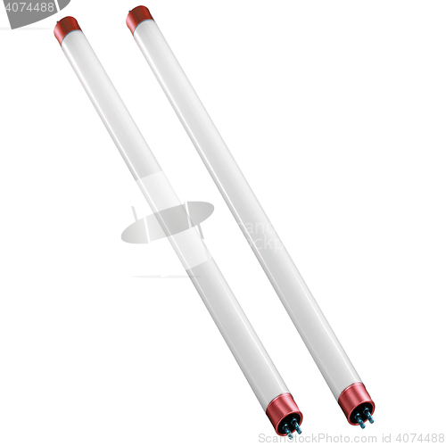 Image of fluorescent tube compact lamps isolated 
