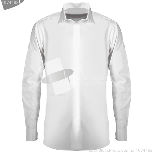 Image of white shirt with long sleeves isolated