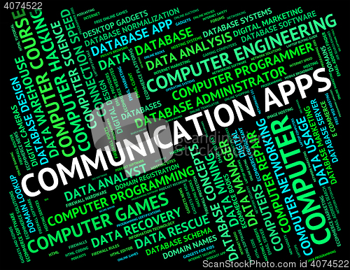 Image of Communication Apps Represents Application Software And Communica