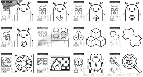 Image of Programming line icon set.