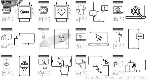 Image of Mobility line icon set.