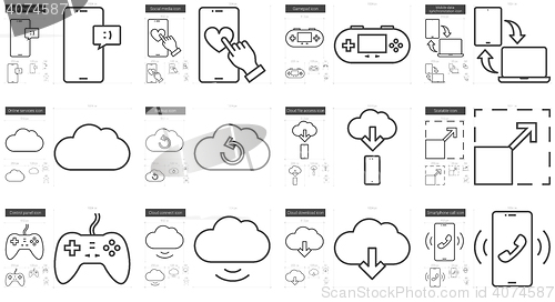 Image of Mobility line icon set.