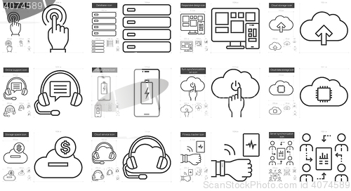 Image of Mobility line icon set.