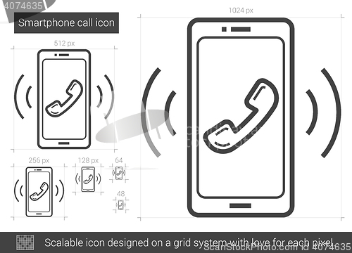 Image of Smartphone line icon.