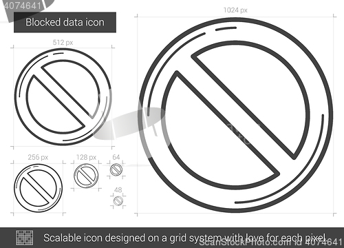 Image of Blocked data line icon.