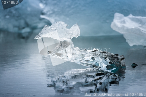 Image of Blue icebergs closeup