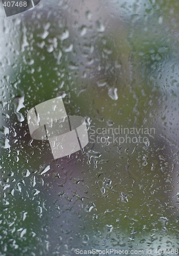 Image of raindrops on window