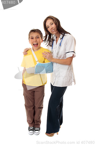 Image of Nurse and happy patient