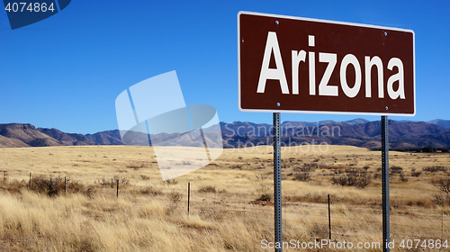 Image of Arizona brown road sign