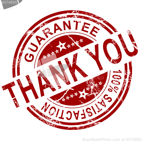 Image of Red thank you stamp 