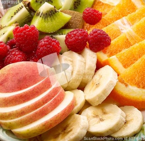 Image of close up of fruit pieces and berries