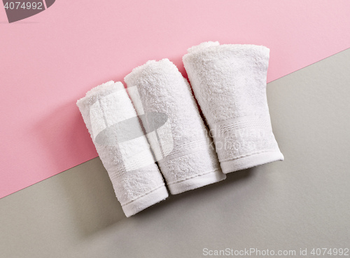 Image of white spa towels