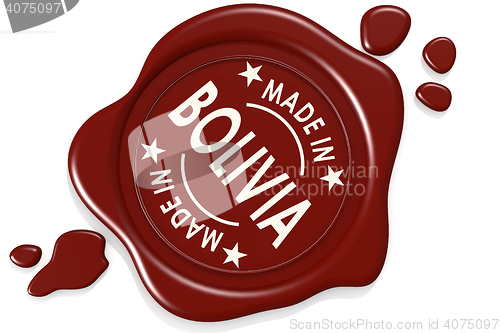Image of Label seal of Made in Bolivia