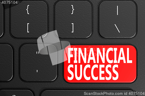 Image of Financial Success on black keyboard