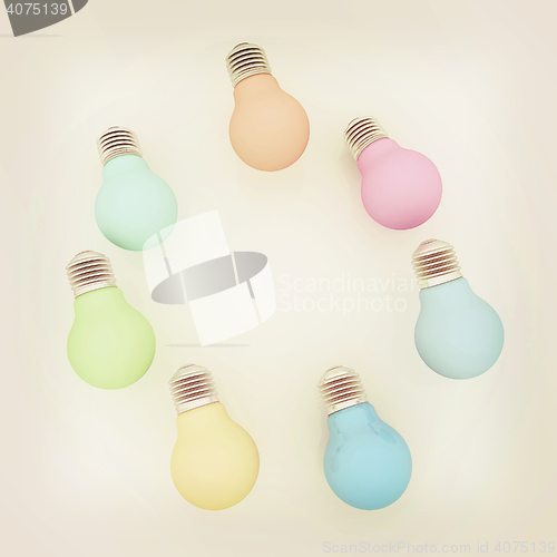 Image of lamps. 3D illustration. 3D illustration. Vintage style.