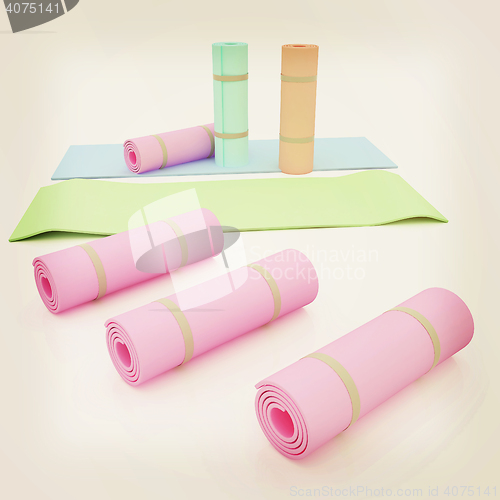 Image of karemats. 3D illustration. 3D illustration. Vintage style.