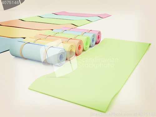 Image of karemats. 3D illustration. 3D illustration. Vintage style.