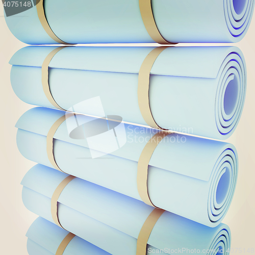 Image of karemats. 3D illustration. 3D illustration. Vintage style.
